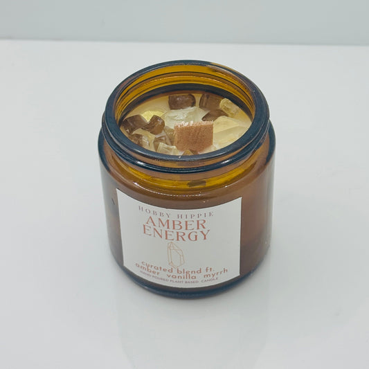 Amber energy candle